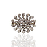 Georgian Old Cut Diamond Set Spray Brooch