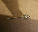 Art Deco 1930's - 40's Sterling Silver Hand Painted Enamel Miniature Penguin Pin - Ishy Antiques