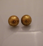9ct Gold Victorian Romanesque Screw Back Earrings - Ishy Antiques