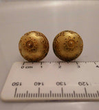9ct Gold Victorian Romanesque Screw Back Earrings - Ishy Antiques