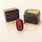 Rare 19th Century Painted Dress Ring - Ishy Antiques