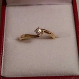 9ct Yellow Gold Diamond Engagement Ring - Ishy Antiques