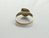 Malachite and Snake Gold Ring - Ishy Antiques