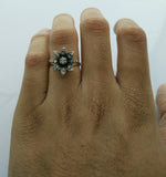 Stunning Victorian Rose Cut Diamond, Flower Ring - Ishy Antiques