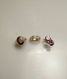 Victorian 15ct Gold Amethyst Ring with detailed shoulders - Ishy Antiques
