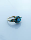 Stunning Victorian Gold Turquoise Cluster Ring - Ishy Antiques