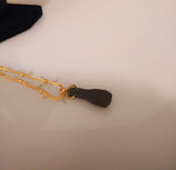 18ct Gold Tassel Bracelet with Ptolemaic Period, 332-30 BC Egyptian Glazed Hand Amulet Pendant - Ishy Antiques