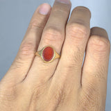 Antique 18ct Gold Carnelian Signet Ring - Ishy Antiques