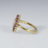 IxHcollab The Ruby and Moonstone Heart Ring - Ishy Antiques