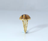 18ct Gold Tigers Eye Ring - Ishy Antiques