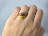 18ct Gold Tigers Eye Ring - Ishy Antiques