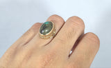 Unusual 18ct Gold Turquoise Ring - Ishy Antiques
