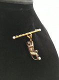 Incredible Continental Gold, Silver and Pearl Monkey Brooch - Ishy Antiques