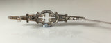 Geometric White Gold Diamond Brooch - Ishy Antiques