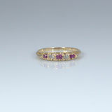 18ct Gold Ruby and Diamond Band - Ishy Antiques