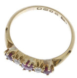 Victorian Ruby and Diamond 18ct gold Ring - Ishy Antiques