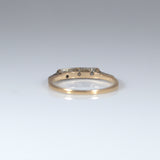 18ct Gold and Platinum Three Diamond Ring - Ishy Antiques