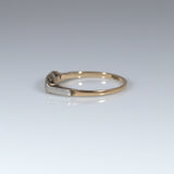 18ct Gold and Platinum Three Diamond Ring - Ishy Antiques