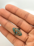 Victorian Anchor Turquoise Ring - Ishy Antiques