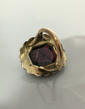 Cracked Garnet Statement Victorian Ring - Ishy Antiques