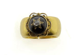 Incredible 22ct Gold Garnet Georgian Topped Ring. Hallmarked for 1864. - Ishy Antiques