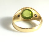18ct Gold Peridot and Sapphire Ring - Ishy Antiques