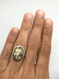 18ct Gold Italian Scarab Ring - Ishy Antiques