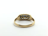 18ct Gold Edwardian Diamond and Sapphire Ring - Ishy Antiques