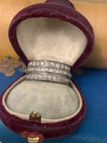 18ct White Gold 20th Century Diamond Three Row Band