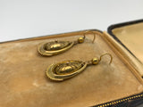 Victorian Etruscan Revival 15ct Gold Earrings