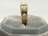 Victorian Pearl 5 Stone 18ct Gold Gypsy Ring