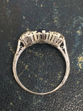 Victorian Platinum Sapphire and Diamond Ring - Ishy Antiques