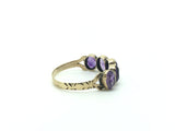 Part 2/3 Late Georgian / Early Victorian Five Stone Amethyst Ring - Ishy Antiques
