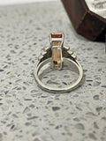 Platinum Topaz and Diamond Cocktail Ring
