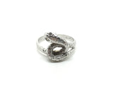18ct Gold Snake Ring - Diamond Eyes - Ishy Antiques