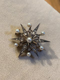 15ct Gold Victorian Turquoise and Diamond Pearl Star pendant and 18ct Pearl and Star
