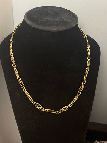 Vintage 9ct Gold knotted Link Necklace
