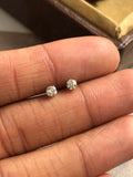 0.30ct old cut diamond studs in Platinum