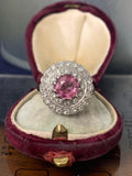 Reserved! 18ct and Platinum Pink Spinel and Diamond Ring