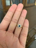 18ct Sapphire and Diamond Daisy Cluster Ring