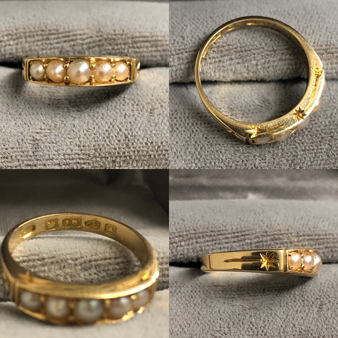 18ct Gold Pearl Ring