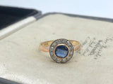 Vintage Sapphire & Diamond Ring