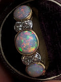 Edwardian 18ct Gold Opal and Diamond Ring