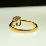 Reserved 1.50ct Old cut Cushion Diamond Ring