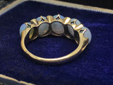 Edwardian 18ct Gold Opal and Diamond Five Stone Ring