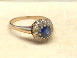 Edwardian Sapphire and old cut diamond ring