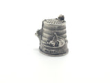 Antique Silver Cat Thimble - Ishy Antiques