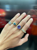 Art Deco Ceylon Sapphire and Diamond Ring