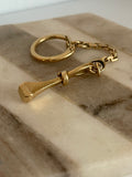 Private sale 18ct Italian Twisted Nail / Ankh Key Ring / Pendant
