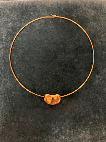 Vintage 18ct Gold Tiffany Elsa Peretti Bean Torque Necklace